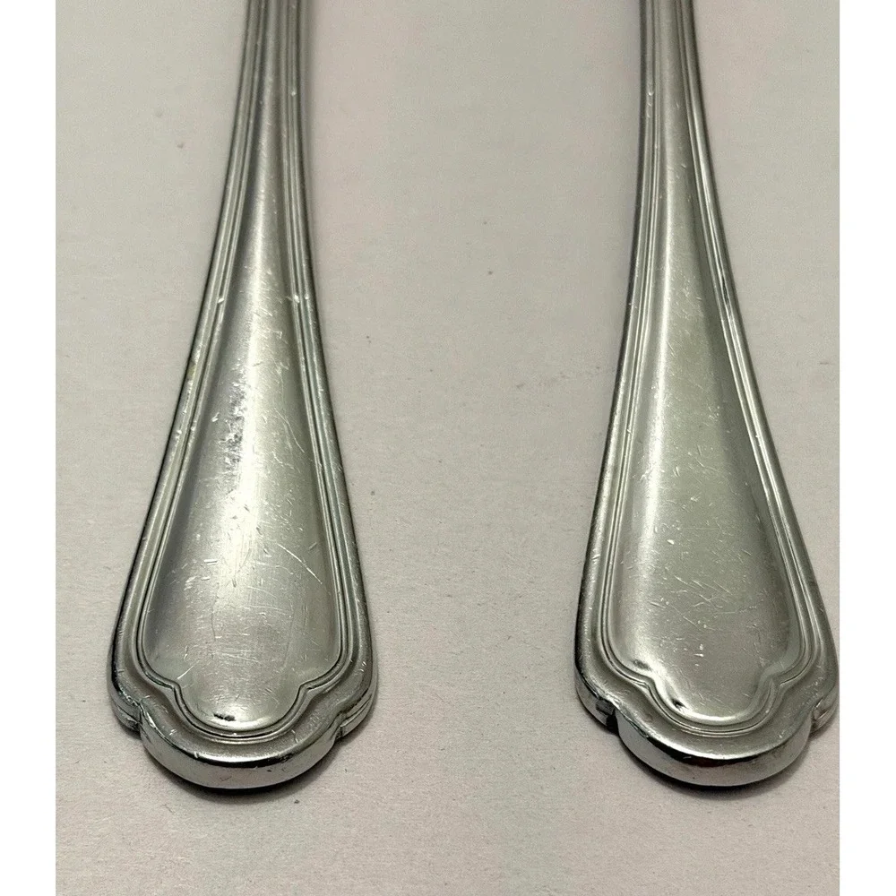Fortessa Medici Stainless Flatware Dinner Forks 18/10 Fluted Scroll 8